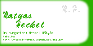 matyas heckel business card